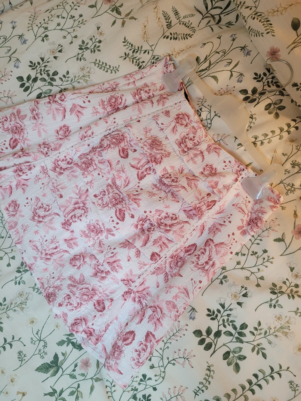 Floral Pink Women's Skirt - Picture 2 of 8